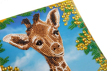 Crystal Art Card 18cm x 18cm - Baby Giraffe