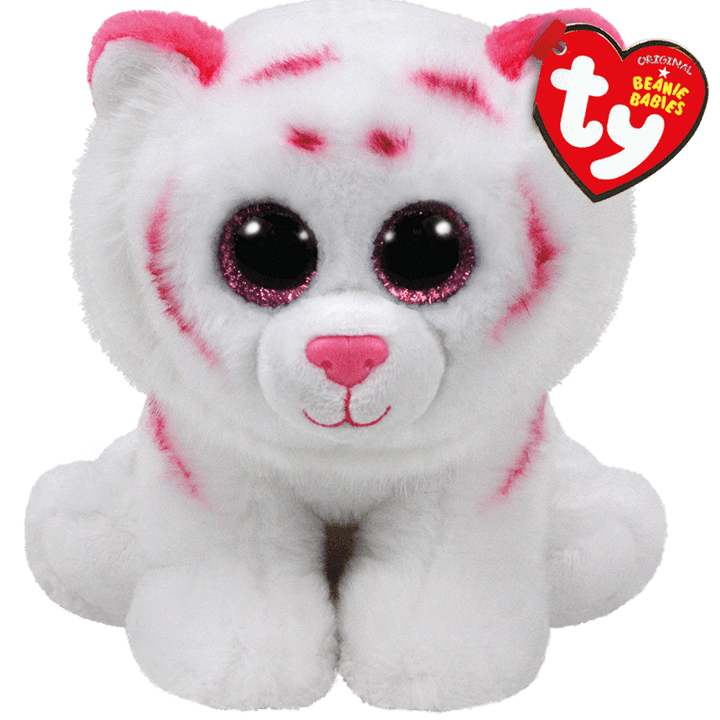 TY Beanie Babies - Tabor The Pink & White Tiger