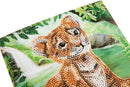 Crystal Art Card 18cm x 18cm - Tiger Cub