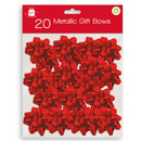 Red Gift Bows - 20 Pack