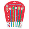 Novelty Christmas Pencils & Erasers 5pk