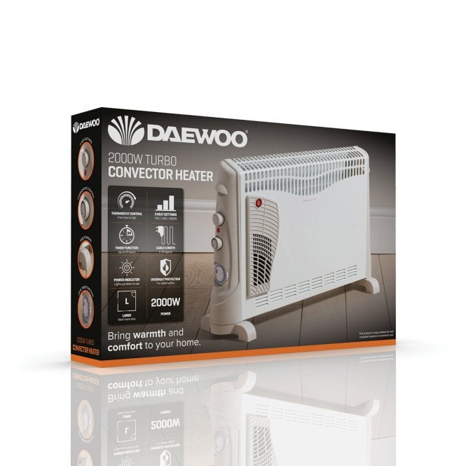 Daewoo Convector Heater With Timer 2000W