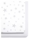 Snüz Crib Fitted Sheets 2pk - Grey Stars