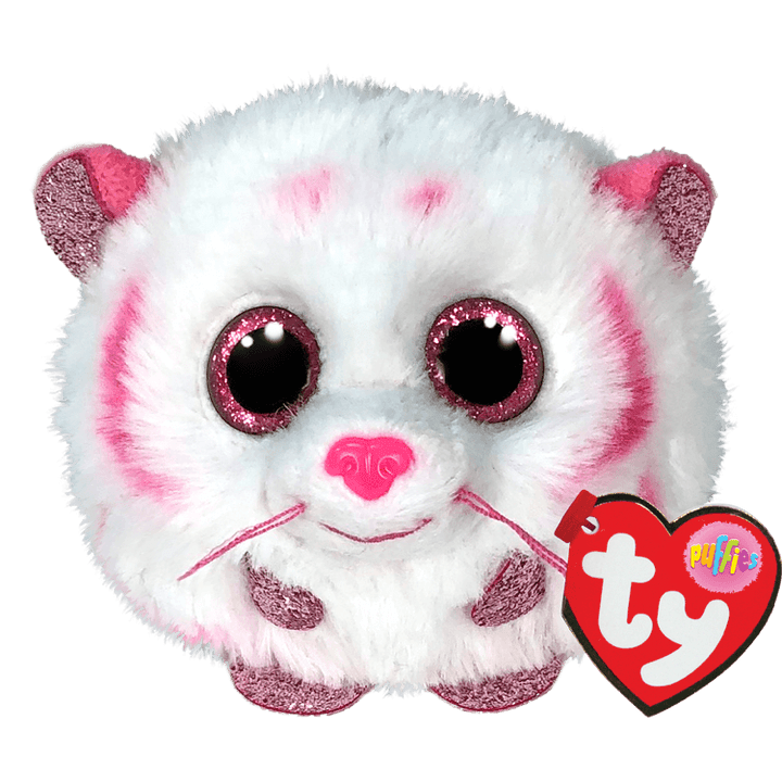 TY Puffies - Tabor The Pink & White Tiger