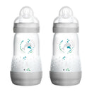 MAM Easy Start Anti-Colic Newborn Self Sterilising Bottle 260ml 2pk - Grey