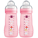 MAM Easy Start Active Baby Bottle 270ml 2pk - Pink