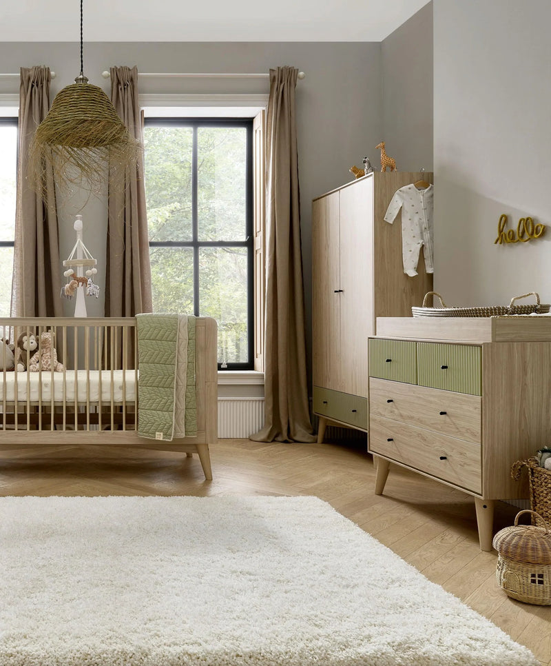 Mamas & Papas Coxley 3 Piece Furniture Set - Natural/Olive Green