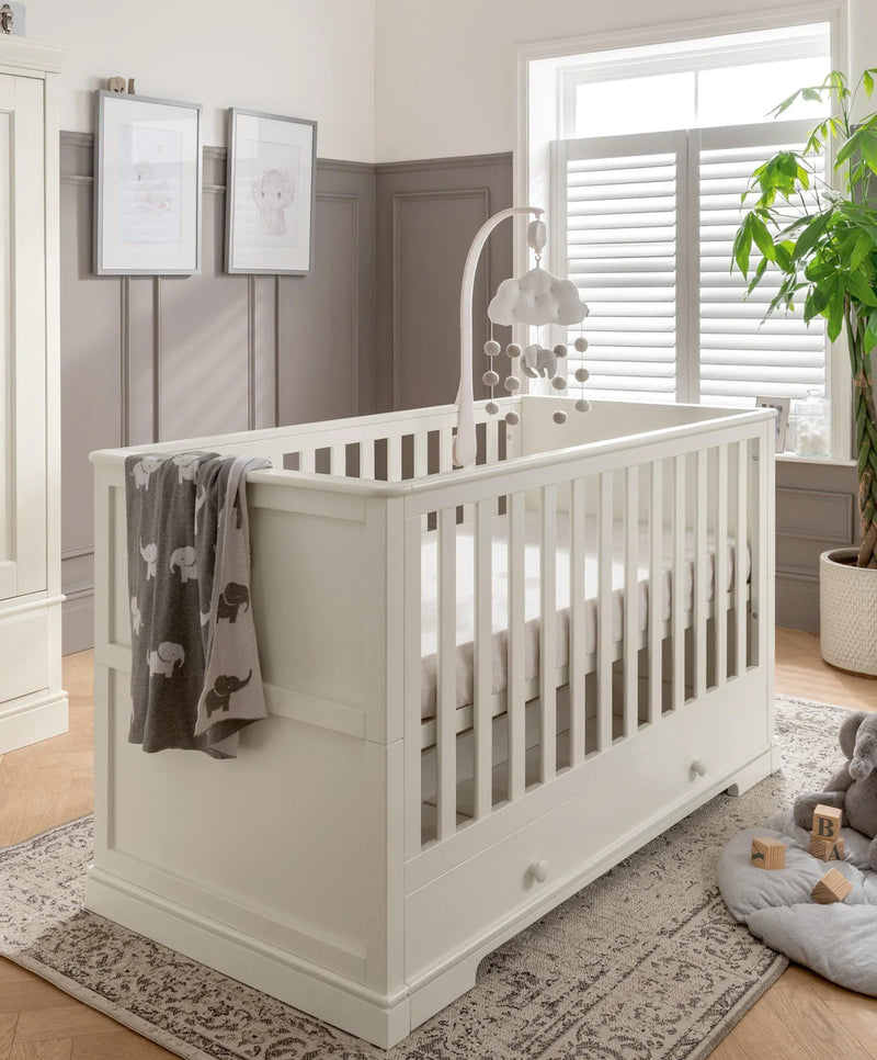 Mamas & Papas Oxford Cot Bed - Pure White