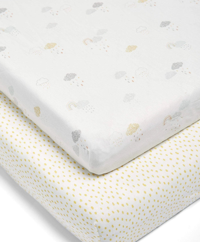 Mamas & Papas Fitted Cotbed Sheet 2pk - Dream Upon A Cloud