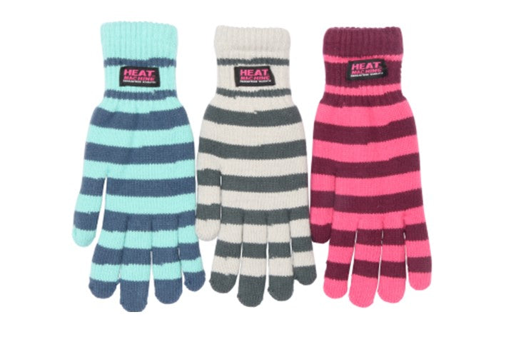 Ladies Heat Machine Knitted Gloves