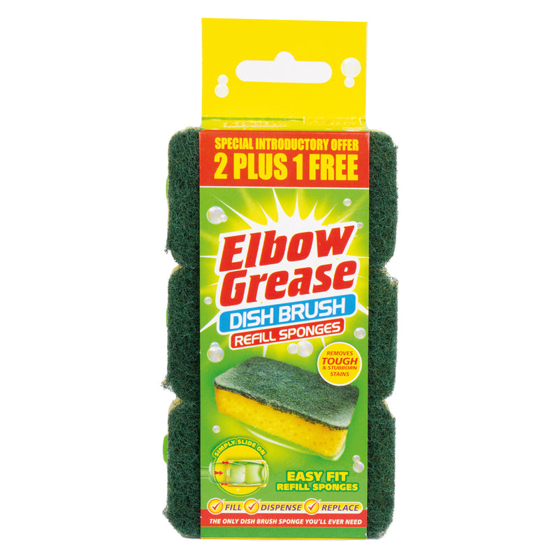 Elbow Grease Dish Brush Refill 3pk