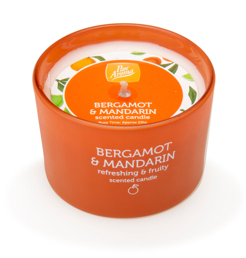 Pan Aroma Coloured Jar Candle - Bergamot & Mandarin