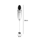 Handheld Electronic Milk Frother with Double Coil Whisk, Silver