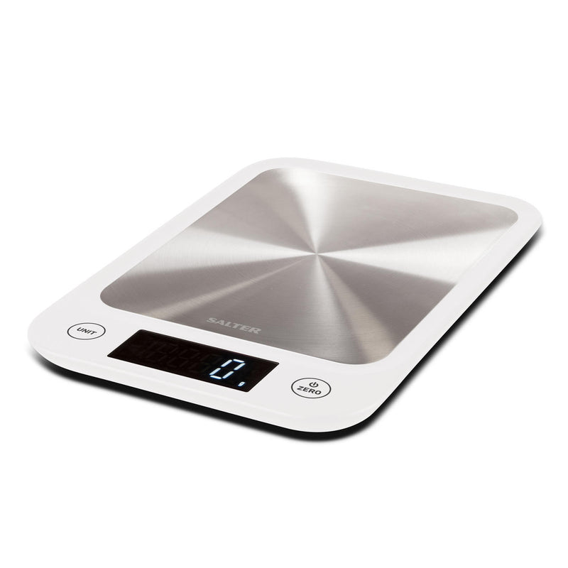 Stainless Steel Digital Kitchen Scale, 5kg Capacity – White