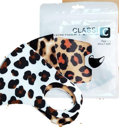 Re-Useable Face Masks Animal Prints 3pk