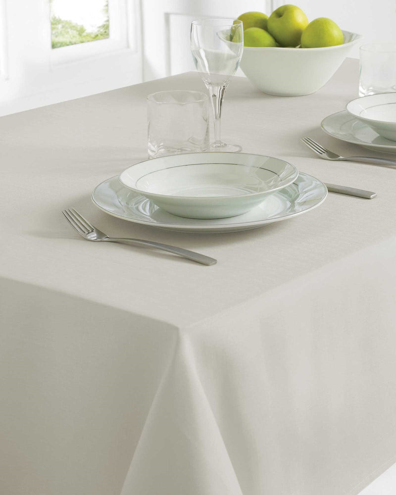Linen Look Grey Tablecloth 130x180cm